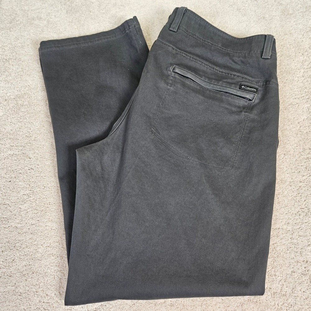 Columbia Mens Charcoal Gray Regular Fit Stretch‎ Cotton Pants 38x32 Athleisure